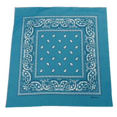 Zac's Alter Ego - Paisley Bandana - Türkis/Weiß
